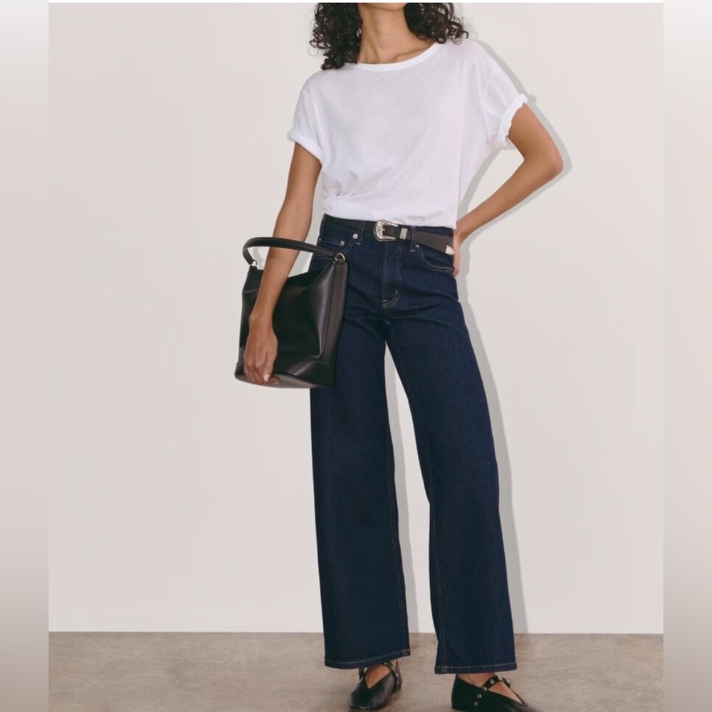 NWT Everlane The Mid Way Jean in Pure Blue, Size 28